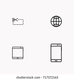 E-commerce line icon set
