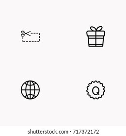 E-commerce line icon set