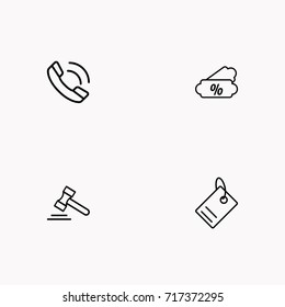 E-commerce line icon set
