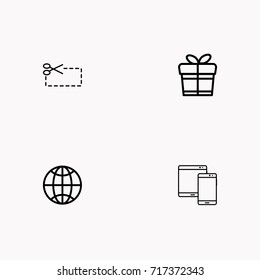 E-commerce line icon set