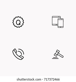 E-commerce line icon set