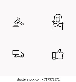 E-commerce line icon set