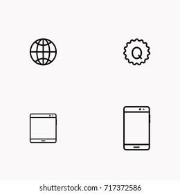 E-commerce line icon set