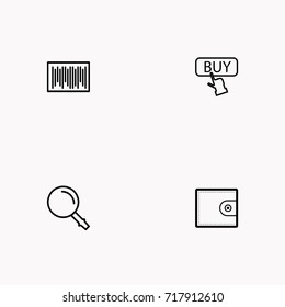 E-commerce line icon set