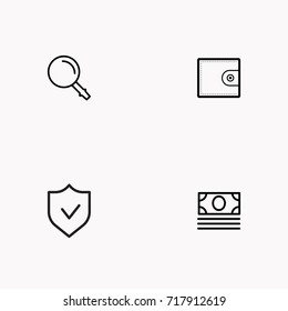 E-commerce line icon set