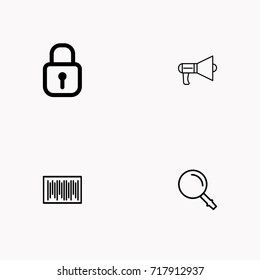 E-commerce line icon set