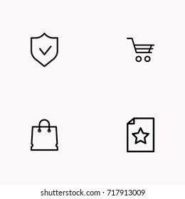 E-commerce line icon set