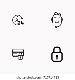 E-commerce line icon set