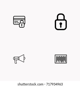 E-commerce line icon set
