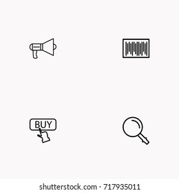 E-commerce line icon set
