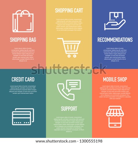 E-COMMERCE LINE ICON SET
