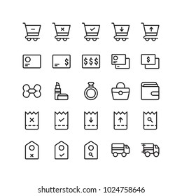 Ecommerce line icon set collection, suitable for your ecommerce content