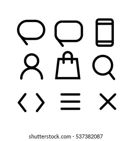 E-commerce line icons