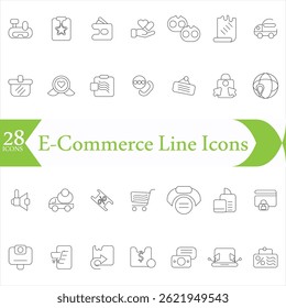 E-Commerce Line Icons. Editable Stroke. Pixel Perfect.