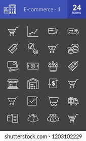 Ecommerce Line Inverted Icons