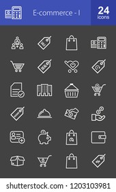 Ecommerce Line Inverted Icons