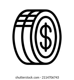 Icono vectorial de línea de comercio electrónico , contorno , para entrega de caja de regalo de descuento de tienda en línea y otros