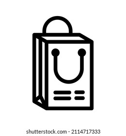 E-commerce line vector icon , outline , for online shop discount gift box delivery and other