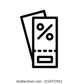 E-commerce line vector icon , outline , for online shop discount gift box delivery and other