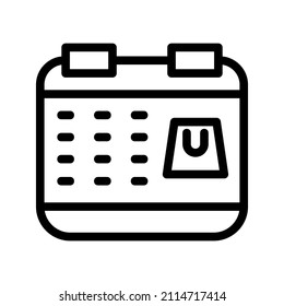 E-commerce line vector icon , outline , for online shop discount gift box delivery and other