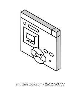e-commerce link building isometric icon vector. e-commerce link building sign. isolated symbol illustration
