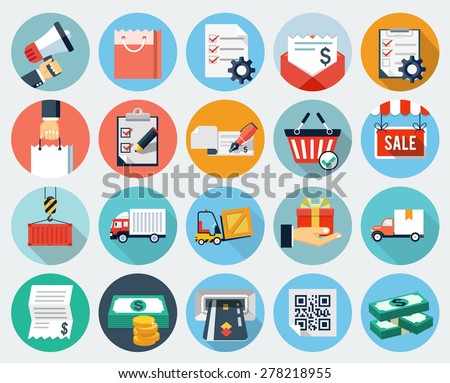 Ecommerce and Logistics icon set