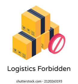 E-Commerce-Logistik im isometrischen Trendsymbol 

