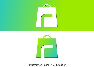 ecommerce logo design letter r photo Vector