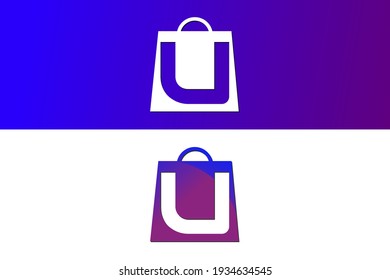 ecommerce logo design letter U photo Vector	