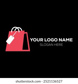 E-commerce Logo Design with a shopping bag