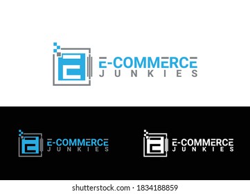 E-Commerce Logo Design Vector Image Template