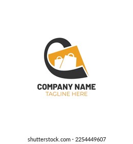 Ecommerce logo design. Vector Online Shop Logo idea and concept. Vector logo for ecommerce, sale, discount or store web element
