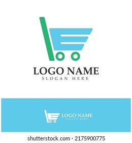 e-commerce logo and online shop logo design with modern concept