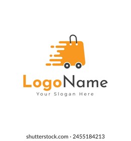 Ecommerce logo, Shopping cart logo and shopping bags logo vector
