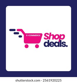 eCommerce logo template design, Online Shopping logo