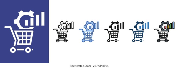 E-Commerce Management icon sets collection multi style


