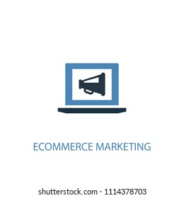eCommerce marketing concept 2 colored icon. Simple blue element illustration. eCommerce marketing concept symbol design from ecommerce set. Can be used for web and mobile UI/UX