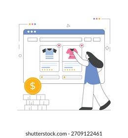  Arquivo EPS 10 de ilustração de vetor de marketing de e-commerce
