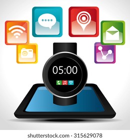 Ecommerce and mobile market applications design, vector illustration