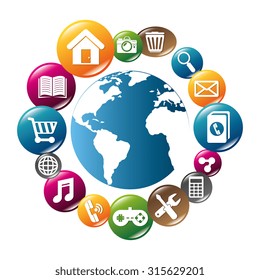 Ecommerce and mobile market applications design, vector illustration