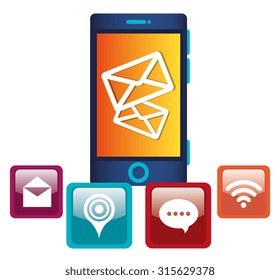 Ecommerce and mobile market applications design, vector illustration