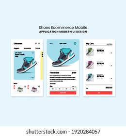 E-commerce mobile Shoes Store Application, Modern UI Design