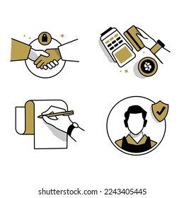 E-commerce online payment illustration things concept