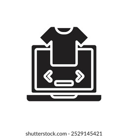 Ecommerce Online Shop Filled Icon Vector Illustration