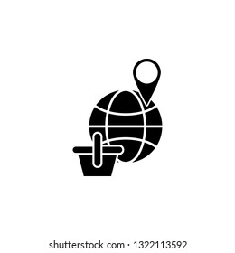 Ecommerce, online shop, globe icon. Element of internet commerce icon. Premium quality graphic design icon. Signs and symbols collection icon for websites, web design, mobile app