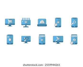 E-Commerce Online Shopping Element Set