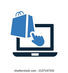 E-Commerce, Online-Shopping-Icon. Einfache bearbeitbare Vektorgrafiken.