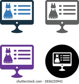 Ecommerce, icono de compra en línea. Gráficos vectoriales