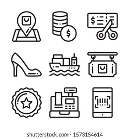 e-commerce online shopping line black