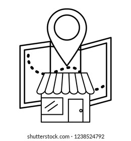 ecommerce online store cartoon